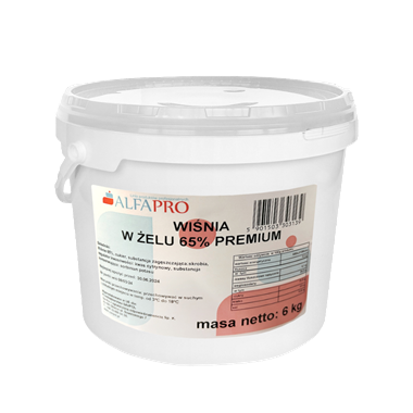 Wiśnia w żelu 65% premium 6kg ALFAPRO