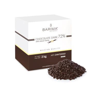Czekolada deserowa 72% pastylki 3kg BARIMA