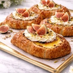 Croissant z kremem brulee